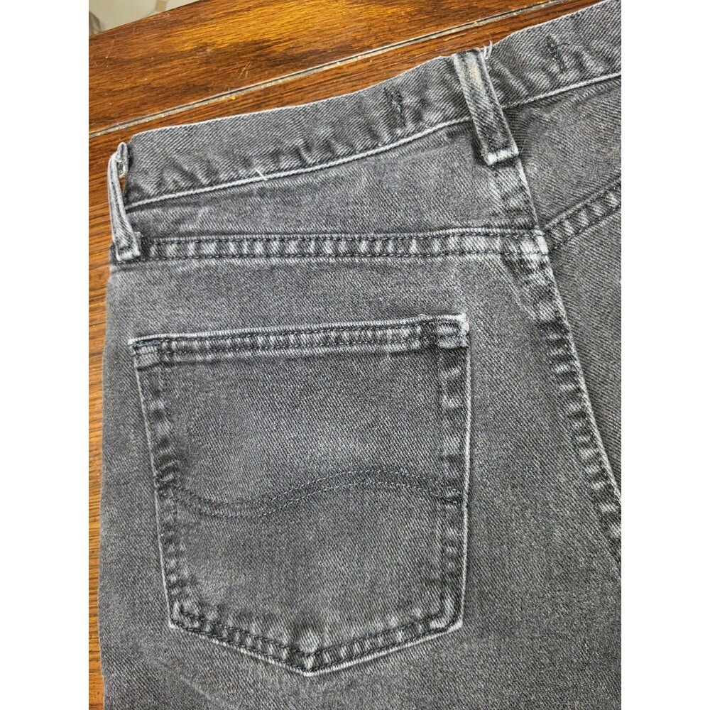 Vintage Lee Mens 2005908 Washed Black Rigid Denim Jeans 33x32 Y2K 2006 Mexico - Picture 14 of 16